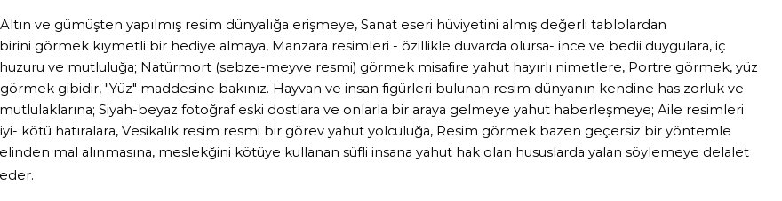 İhya'ya Göre Rüyada Resim Görmek