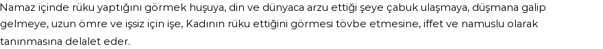 İhya'ya Göre Rüyada Rüku Görmek