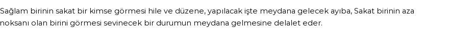 İhya'ya Göre Rüyada Sakat Görmek