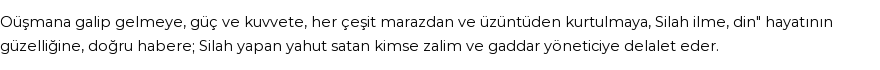 İhya'ya Göre Rüyada Silah Görmek