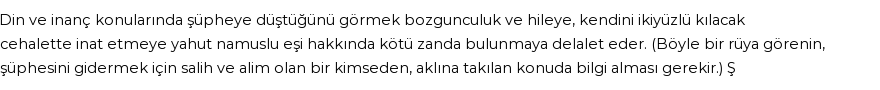 İhya'ya Göre Rüyada Şüphe Görmek