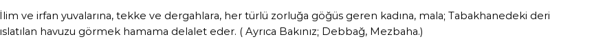 İhya'ya Göre Rüyada Tabakhane Görmek