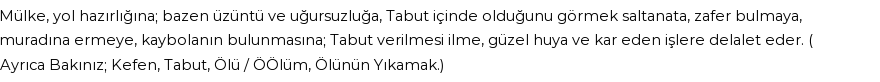 İhya'ya Göre Rüyada Tabut Görmek