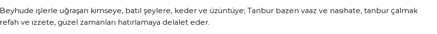 İhya'ya Göre Rüyada Tambur Görmek