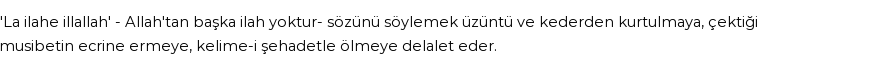 İhya'ya Göre Rüyada Tehlil Görmek