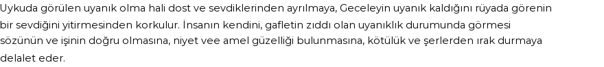 İhya'ya Göre Rüyada Uyanık - Uyanıklık Görmek