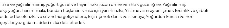 İhya'ya Göre Rüyada Yoğurt Görmek