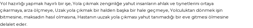 İhya'ya Göre Rüyada Yolculuk Görmek