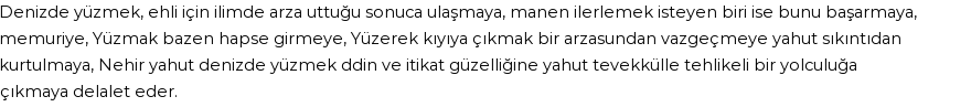 İhya'ya Göre Rüyada Yüzmek Görmek