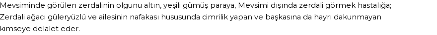 İhya'ya Göre Rüyada Zerdali Görmek