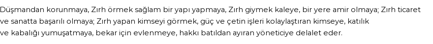 İhya'ya Göre Rüyada Zırh Görmek