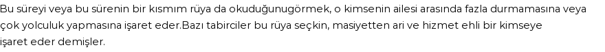 Molla Cami'ye Göre Rüyada Al-i İmran Suresi Görmek