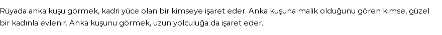 Molla Cami'ye Göre Rüyada Anka Kuşu Görmek