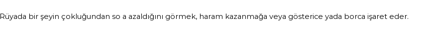 Molla Cami'ye Göre Rüyada Azalmak Görmek