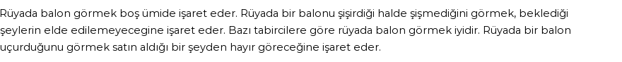 Molla Cami'ye Göre Rüyada Balon Görmek