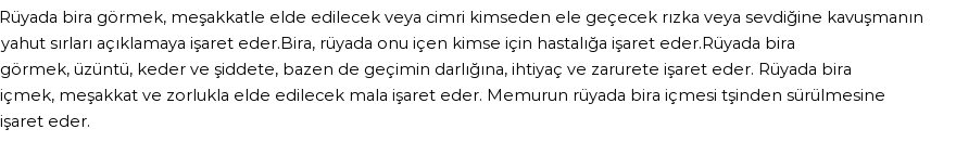 Molla Cami'ye Göre Rüyada Bira Görmek