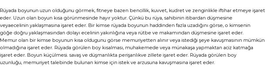 Molla Cami'ye Göre Rüyada Boy Görmek