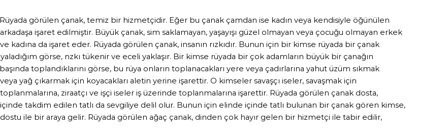 Molla Cami'ye Göre Rüyada Çanak Görmek