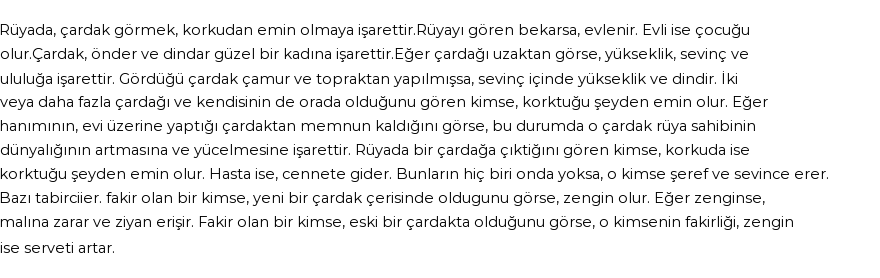 Molla Cami'ye Göre Rüyada Çardak Görmek