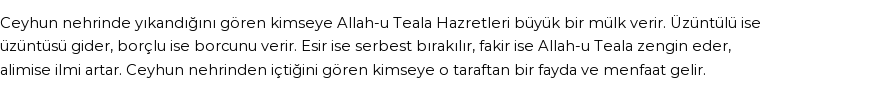 Molla Cami'ye Göre Rüyada Ceyhun Nehri Görmek