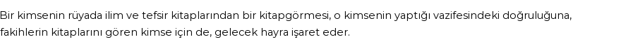 Molla Cami'ye Göre Rüyada Ciltlenmiş Kitap Görmek