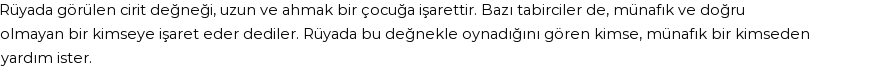 Molla Cami'ye Göre Rüyada Cirit Değneği Görmek