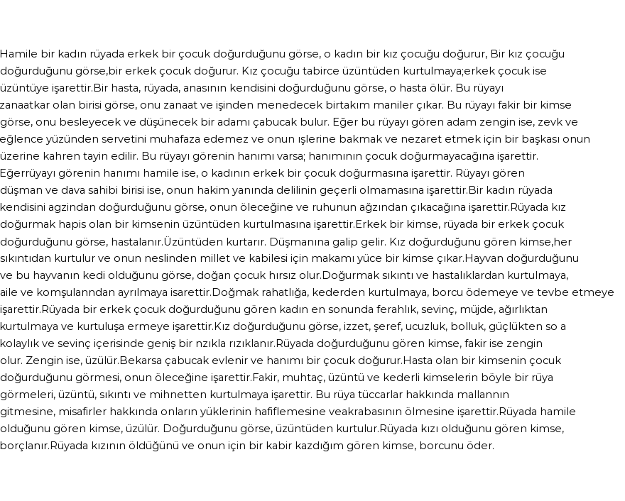 Molla Cami'ye Göre Rüyada Doğmak Görmek