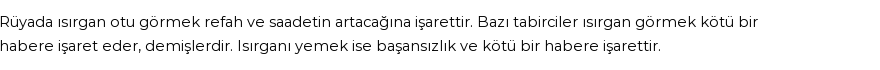 Molla Cami'ye Göre Rüyada Isırgan Otu Görmek