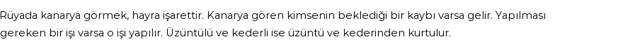 Molla Cami'ye Göre Rüyada Kanarya Görmek