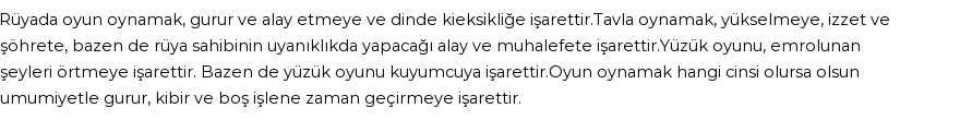 Molla Cami'ye Göre Rüyada Oyun Oynamak Görmek