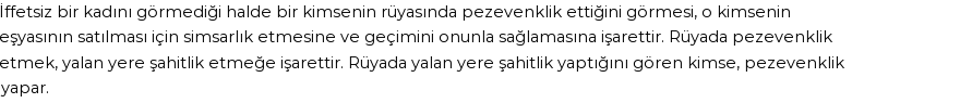 Molla Cami'ye Göre Rüyada Pezevenklik Etmek Görmek