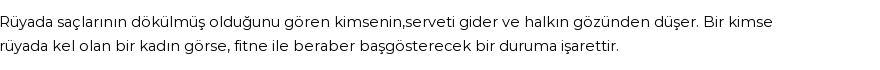 Molla Cami'ye Göre Rüyada Saç Dökülmesi Görmek