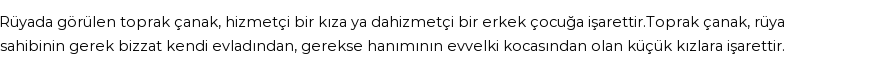 Molla Cami'ye Göre Rüyada Toprak Çanak Görmek