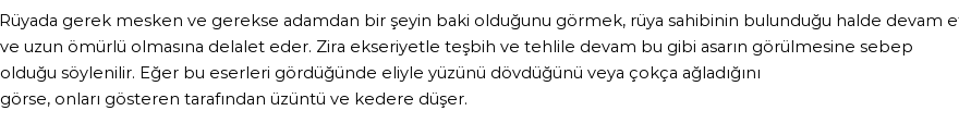 Nablusi'ye Göre Rüyada Baki Olmak Görmek