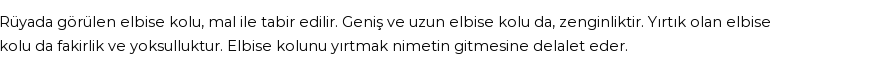 Nablusi'ye Göre Rüyada Elbise Kolu Görmek