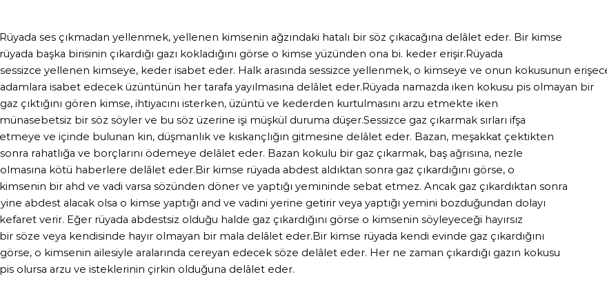 Nablusi'ye Göre Rüyada Gaz Çıkarmak Görmek