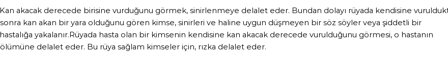 Nablusi'ye Göre Rüyada Kan Akacak Derecede Vurmak Görmek