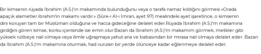 Nablusi'ye Göre Rüyada Makam-ı İbrahim Görmek