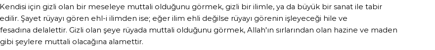 Nablusi'ye Göre Rüyada Muttali Ve Vakıf Olmak Görmek