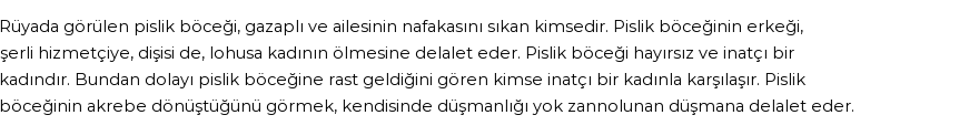 Nablusi'ye Göre Rüyada Pis Böceği Görmek