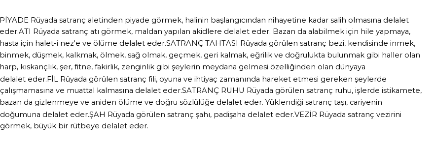 Nablusi'ye Göre Rüyada Satranç Taşları Görmek