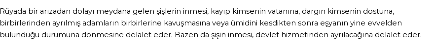 Nablusi'ye Göre Rüyada Şişlerin İnmesi Görmek