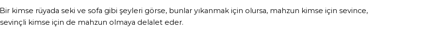 Nablusi'ye Göre Rüyada Sofa Görmek