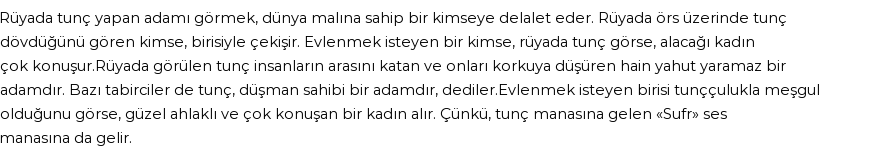 Nablusi'ye Göre Rüyada Tunç Yapan Adam Görmek