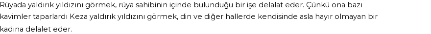 Nablusi'ye Göre Rüyada Yaldırık Yıldızı Görmek