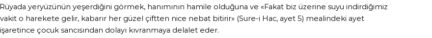 Nablusi'ye Göre Rüyada Yerin Çimenle Kabarması Görmek