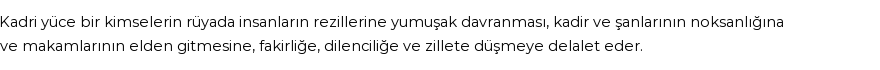 Nablusi'ye Göre Rüyada Yumuşak Huylu Olmak Görmek