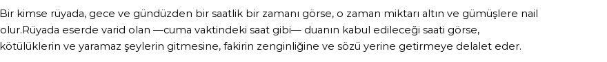 Nablusi'ye Göre Rüyada Zamandan Bir Saat Görmek