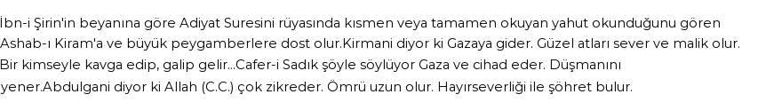 Seyyid Süleyman'a Göre Rüyada Adiyat Suresi Görmek