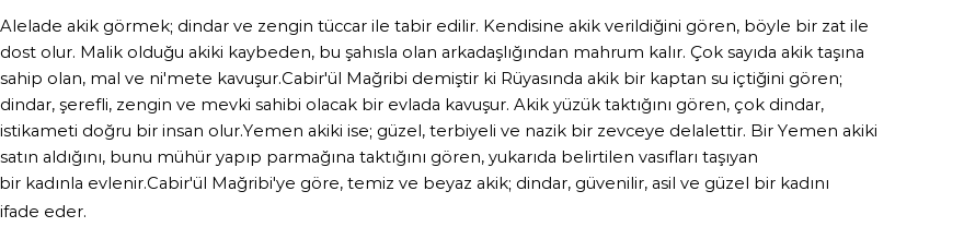 Seyyid Süleyman'a Göre Rüyada Akik Görmek